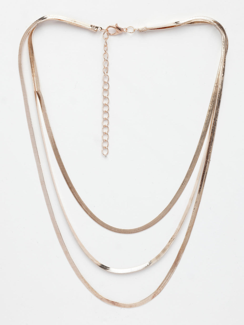NVR Women's Rose Gold-Polished Minimal Layered Chain