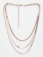 NVR Women's Rose Gold-Polished Minimal Layered Chain