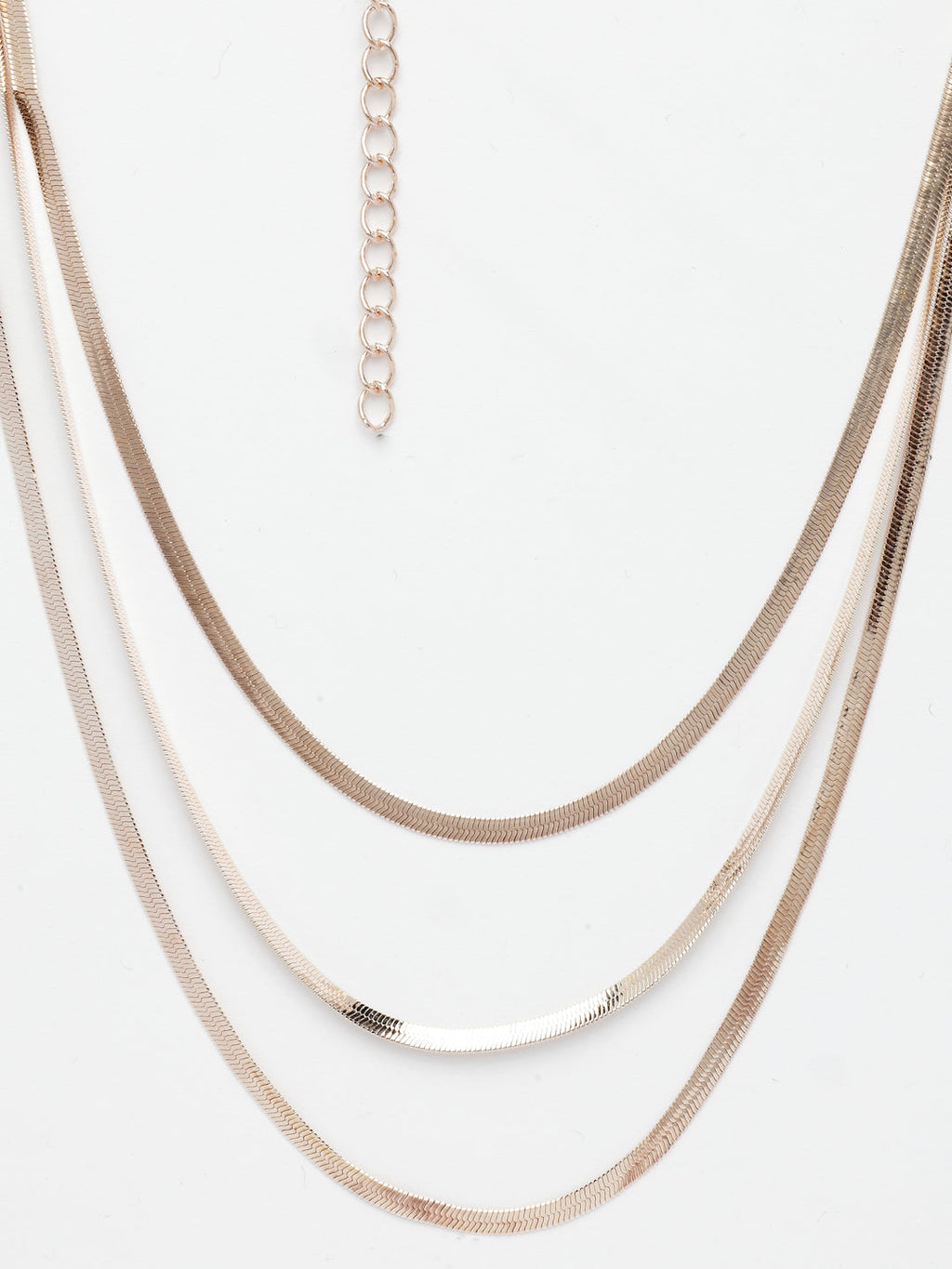 NVR Women's Rose Gold-Polished Minimal Layered Chain
