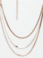 NVR Women's Rose Gold-Polished Minimal Layered Chain