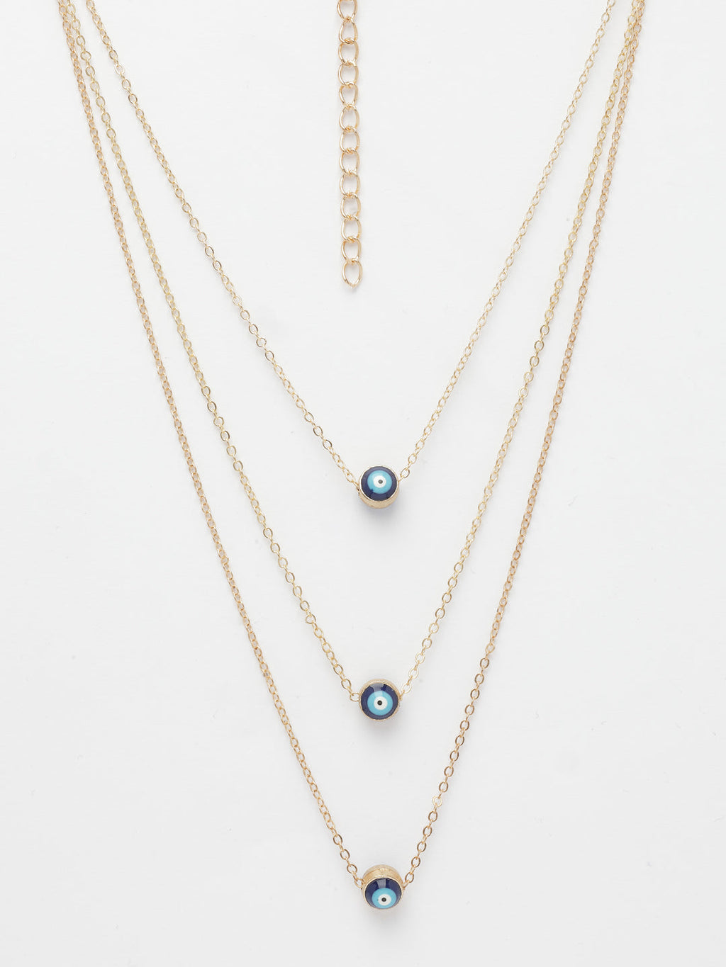 NVR Women's Gold-Polished Evil Eye Layered Chain - Distacart