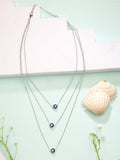 NVR Women's Silver-Plated Evil Eye Layered Chain - Distacart