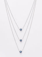 NVR Women's Silver-Plated Evil Eye Layered Chain - Distacart