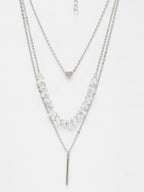 NVR Women's Silver-Plated Beaded Layered Chain