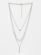 NVR Women's Silver-Plated Beaded Layered Chain