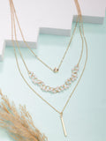 NVR Women's Gold-Polished Beaded Layered Chain
