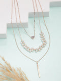 NVR Women's Rose Gold-Polished Beaded Layered Chain
