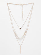 NVR Women's Rose Gold-Polished Beaded Layered Chain