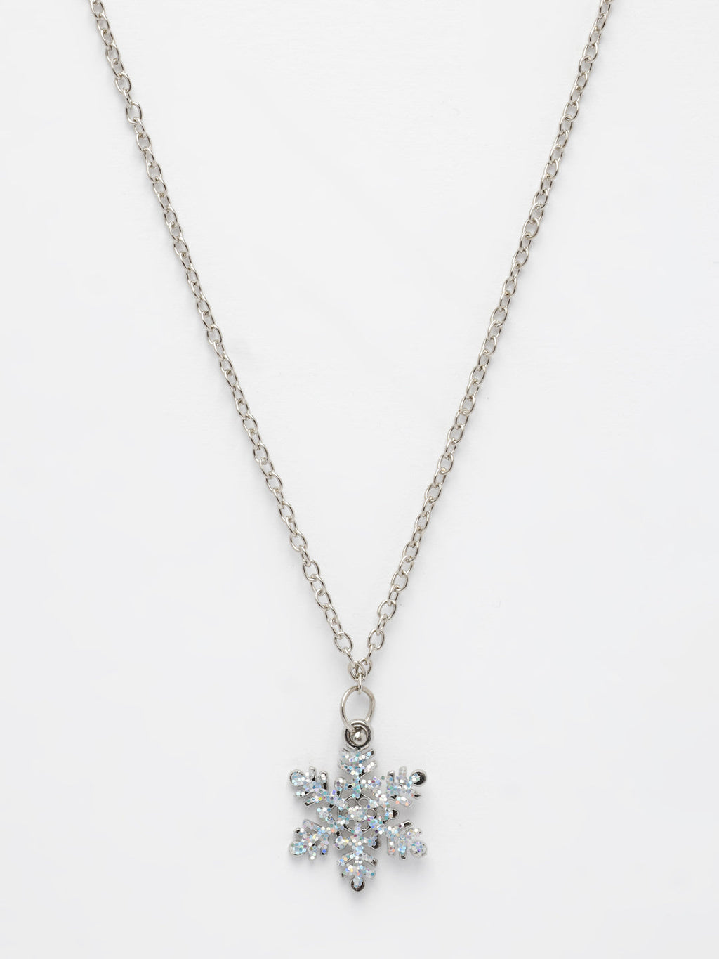 NVR Women's Silver-Plated Chain With Snowflake Pendant