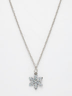 NVR Women's Silver-Plated Chain With Snowflake Pendant