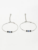 NVR Women's Silver-Plated Evil Eye Anklet - Distacart