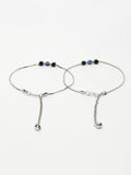NVR Women's Silver-Plated Evil Eye Anklet - Distacart