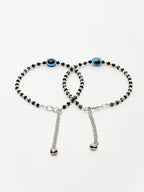 NVR Women's Silver-Plated Evil Eye Artificial Beads Anklet - Distacart