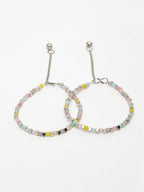 NVR Women's Multi-Coloured Artificial Beads Anklet - Distacart