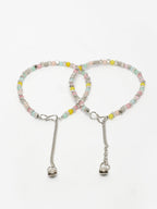 NVR Women's Multi-Coloured Artificial Beads Anklet - Distacart