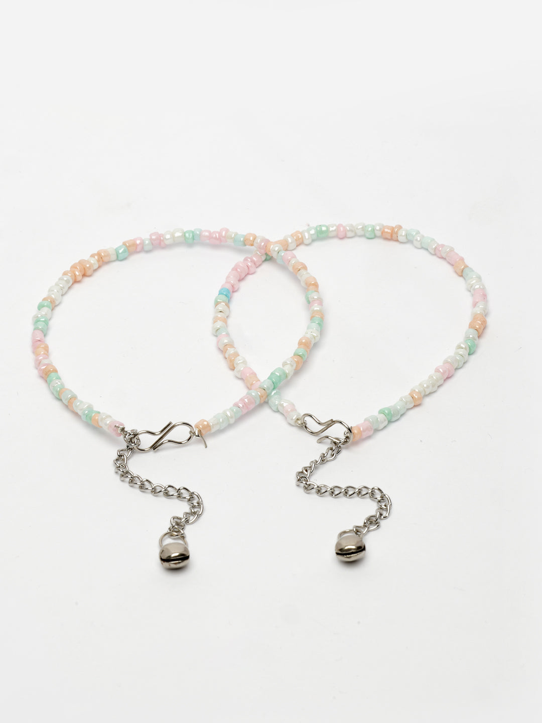 NVR Women's Multi-Coloured Artificial Beads Anklet - Distacart