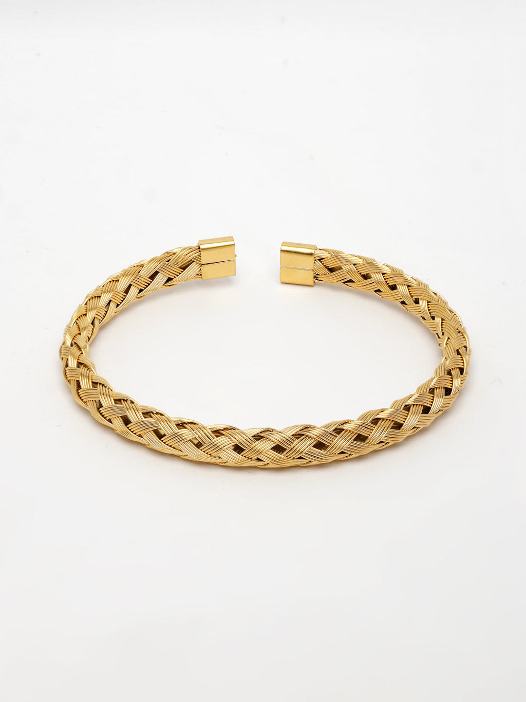 NVR Men's Gold-Polished Stainless Steel Cuff Bracelet - Distacart