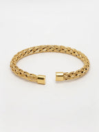 NVR Men's Gold-Polished Stainless Steel Cuff Bracelet - Distacart