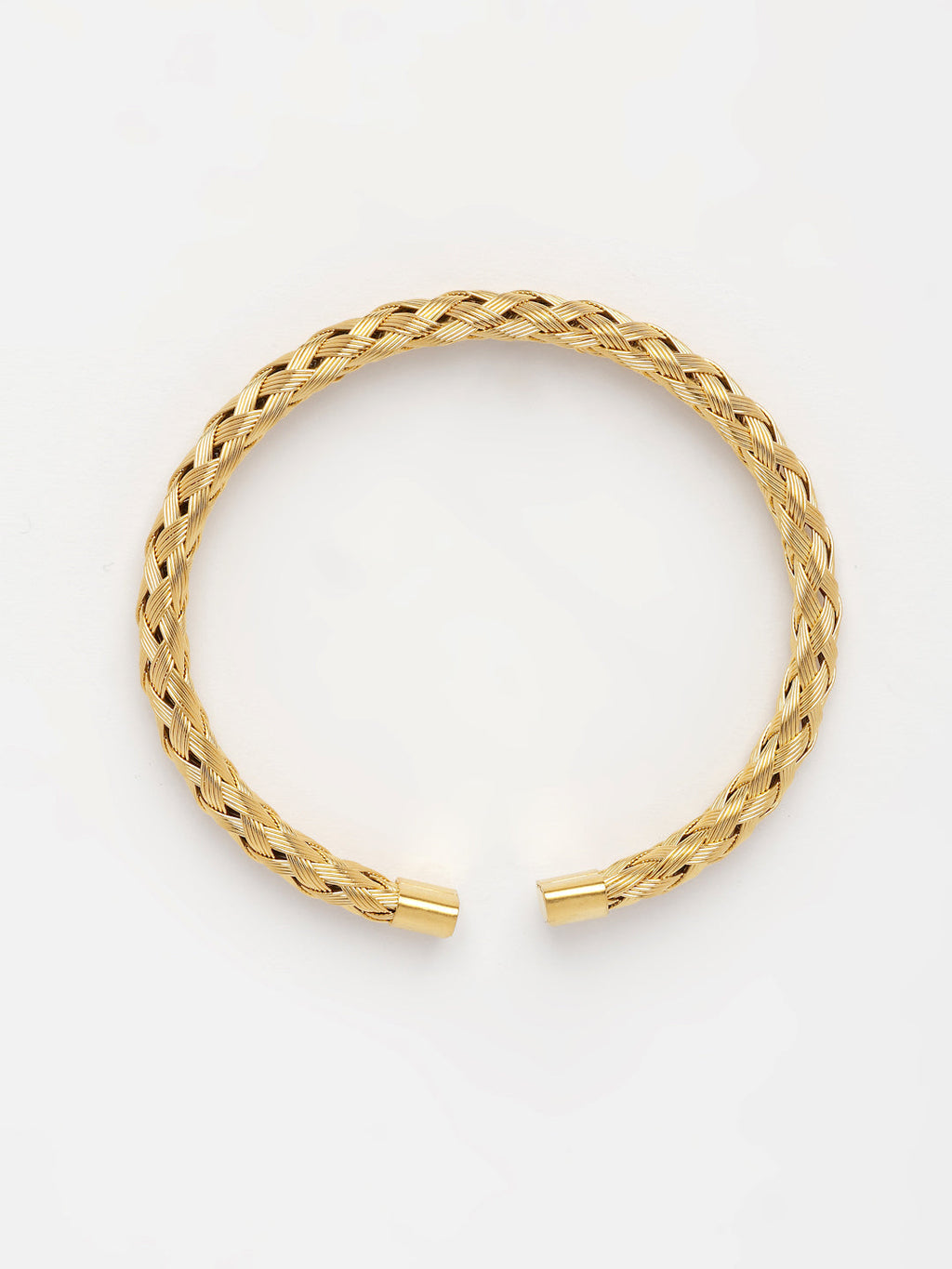NVR Men's Gold-Polished Stainless Steel Cuff Bracelet - Distacart