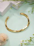 NVR Men's Gold-Polished Stainless Steel Cuff Bracelet - Distacart