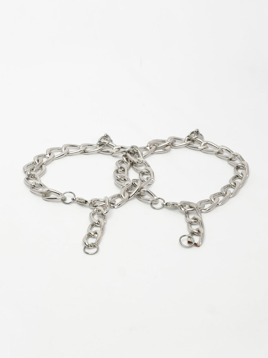 NVR Men's Set of 2 Silver-Plated Stainless Steel Link Bracelet - Distacart