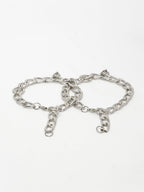 NVR Men's Set of 2 Silver-Plated Stainless Steel Link Bracelet - Distacart