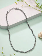 NVR Men's Silver-Plated Stainless Steel Chain