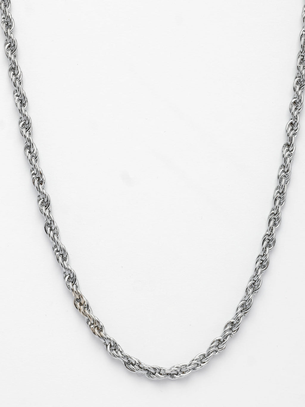 NVR Men's Silver-Plated Stainless Steel Chain