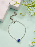 NVR Women's Silver-Plated Evil Eye Link Bracelet - Distacart