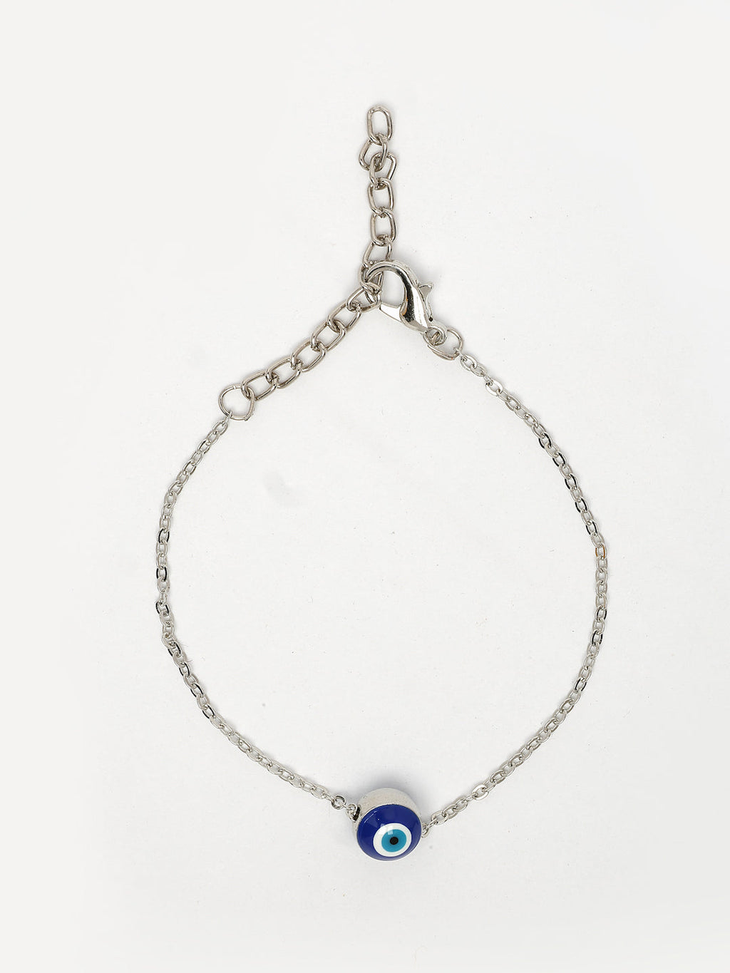 NVR Women's Silver-Plated Evil Eye Link Bracelet - Distacart
