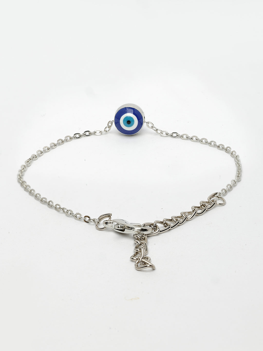 NVR Women's Silver-Plated Evil Eye Link Bracelet - Distacart