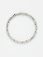 NVR Women's Set of 4 Silver-Plated Cubic Zirconia Stone Studded Bangles - Distacart
