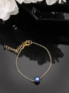NVR Women's Set of 2 Gold & Silver Polished Evil eye Link Bracelet - Distacart