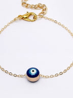 NVR Women's Set of 2 Gold & Silver Polished Evil eye Link Bracelet - Distacart