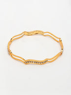 NVR Women's Set of 4 Gold-Polished Cubic Zirconia Stone Studded Bangles - Distacart