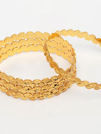 NVR Women's Set of 4 Gold-Polished Leaf Shaped Traditional Bangles - Distacart