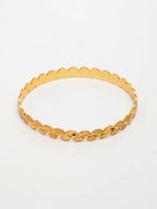 NVR Women's Set of 4 Gold-Polished Leaf Shaped Traditional Bangles - Distacart