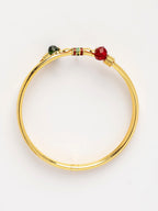 NVR Women's Set of 2 Gold-Polished Artificial Beads Traditional Bangles - Distacart
