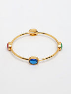 NVR Women's Set of 4 Gold-Polished Artificial Stone Studded Bangles - Distacart