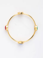 NVR Women's Set of 4 Gold-Polished Artificial Stone Studded Bangles - Distacart