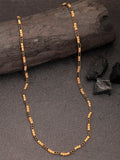 NVR Women's Gold-Polished Artificial Beads Chain