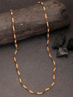 NVR Women's Gold-Polished Artificial Beads Chain