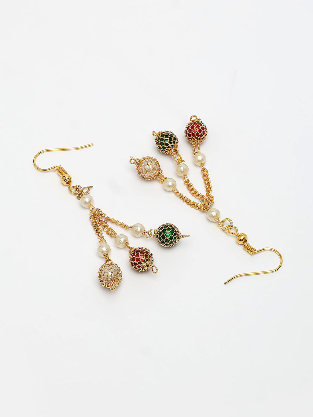 NVR Women's Multi color Gold-Polished Artificial Beads Jewellery Set
