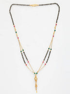NVR Women's Gold-Polished Artificial Stones Studded & Beaded Mangalsutra - Distacart