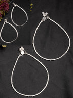 NVR Women's Pair of 2 Silver-Plated Anklets - Distacart