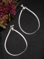NVR Women's Pair of 2 Silver-Plated Anklets - Distacart