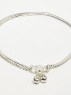 NVR Women's Pair of 2 Silver-Plated Anklets - Distacart