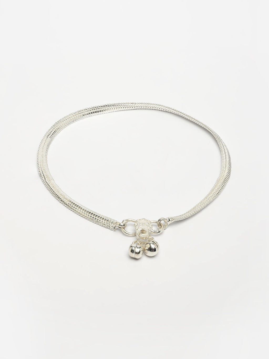 NVR Women's Pair of 2 Silver-Plated Anklets - Distacart