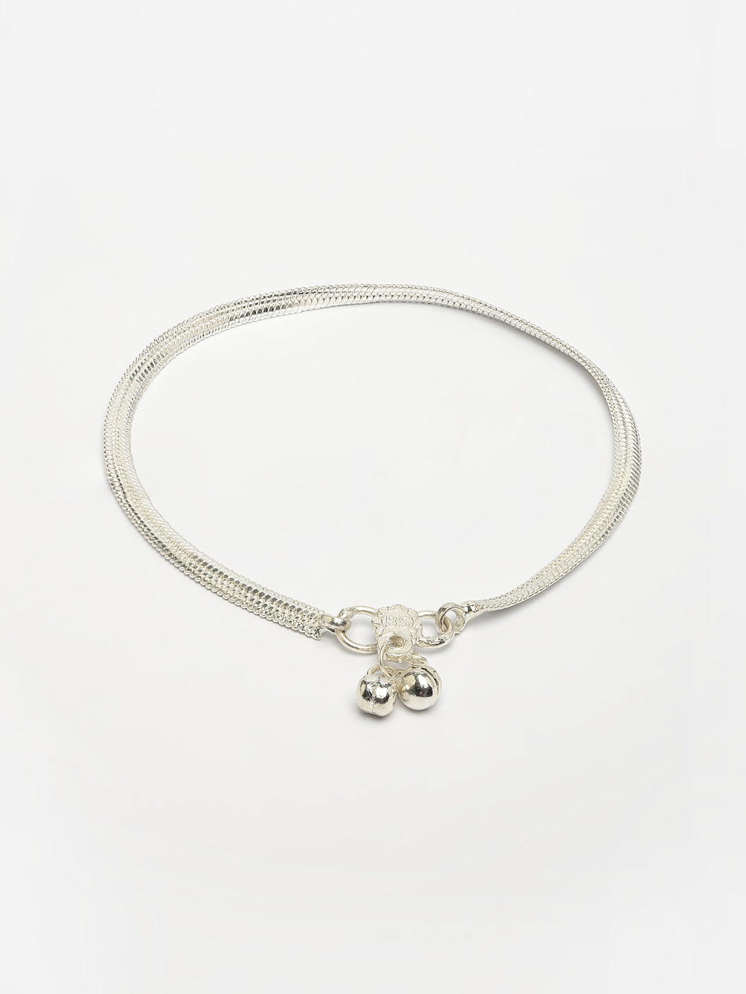 NVR Women's Pair of 2 Silver-Plated Anklets - Distacart