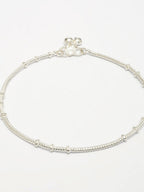 NVR Women's Set of 2 Silver-Plated Anklets - Distacart
